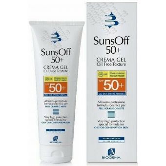 SUNSOFF 50+ Крем-гель матуючий  для жирної і комбінованої шкіри (Sunsoff 50+) 90мл
