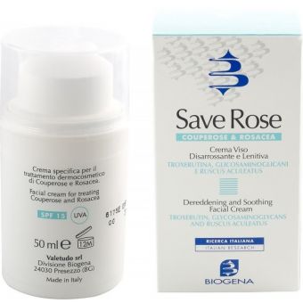 BIOGENA Save Rose Денний крем для шкіри з куперозом, еритрозом. SPF 15  
