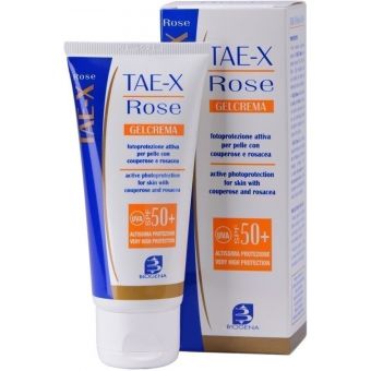 TAE X ROSE 50+ (SPF 80). Сонцезахисний крем для гіперчутливої шкіри, при куперозі і розацеа  (Tae X Rose 50+) 60мл