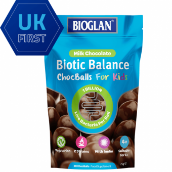 Bioglan Chocballs for Kids (Milk) 1 Billion №30 (Биоглан Пробиотик для пищеварительных детей)