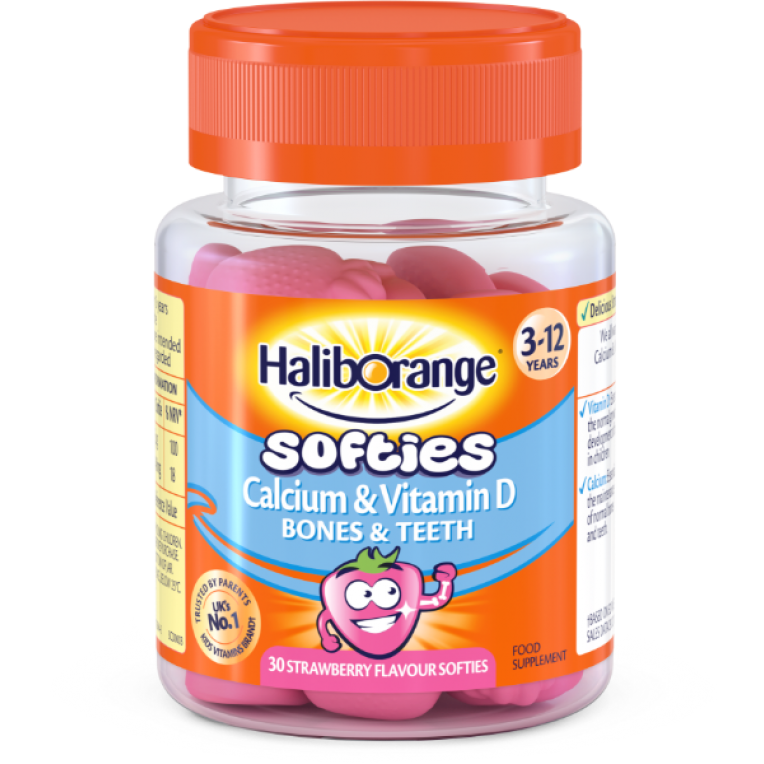 Haliborange Kids Calcium & Vitamin D Softies №30 (Галиборанж Кальций и Витамин Д для детей 3-12)