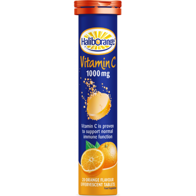 Haliborange Adult Vit C 1000 №20 (Галиборанж Витамин С 1000 апельсин шипучие таблетки)