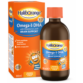 Haliborange Kids Omega-3 сироп 300 мл. (Галиборанж Омега-3 сироп для детей 3-12)