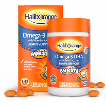 Haliborange Kids Omega-3 Brain Support №90 (Галиборанж Омега-3 для головного мозга для детей 3-12)