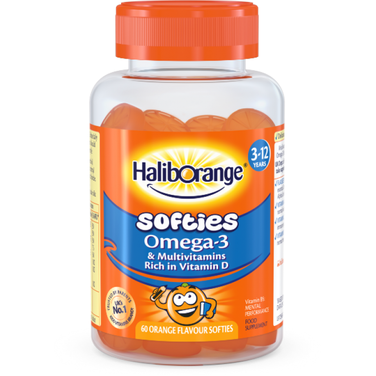Haliborange Kids Omega-3 & Multivitamin (Галіборанж Омега-3 і Мультівітаміни для дітей 3-12)