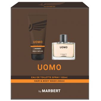 UOMO Set  Набір для чоловіків Uomo (Туалетна вода,100м+ Гель для тіла та волосся,200мл)