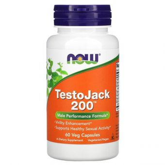 Репродуктивное Здоровье Мужчин ТестоДжек, TestoJack 200, Now Foods, 60 капсул