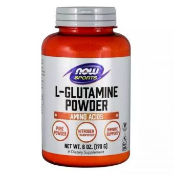 Глютамин в Порошке, L-Glutamine Powder, Now Foods, 170 гр.