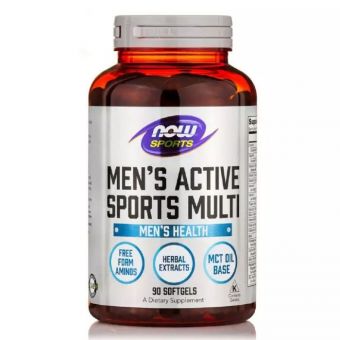 Мужские Мультивитамины для активных видов спорта, Men's Active Sports Multi, Now Foods, 90 гелевых 