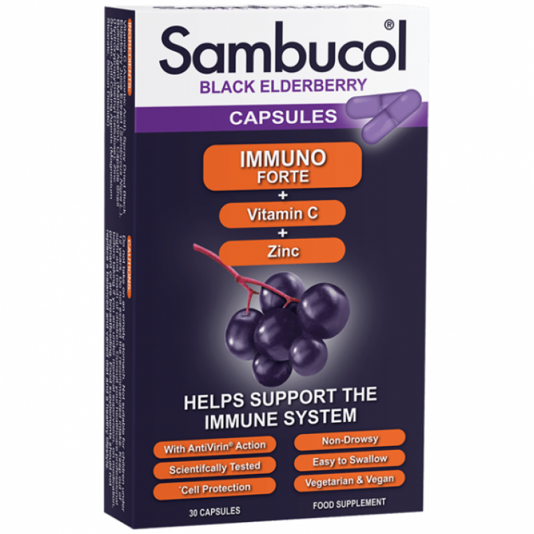 Sambucol Immuno Forte Capsules №30 (Самбукол капсули для дорослих)