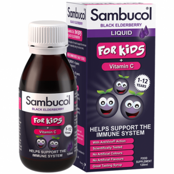 Sambucol Kids Liquid (Самбукол сироп для детей от 1 до 12 лет)