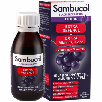 Sambucol Extra Defence Liquid 120 мл. (Самбукол сироп від 12 років)
