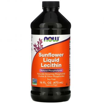 Лецитин соняшниковий, Lecithin, Now Foods, рідкий, 473 мл