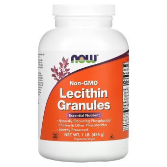 Лецитин у гранулах, Lecithin, Now Foods, без ГМО, 454 г