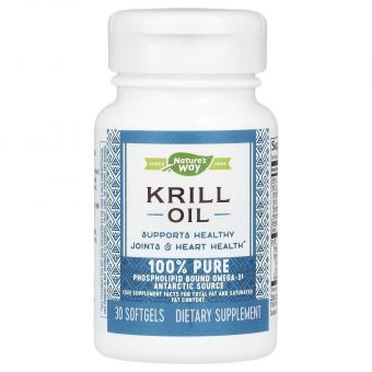 Жир криля, Krill Oil, Nature&#39;s Way, 30 гелевих капсул