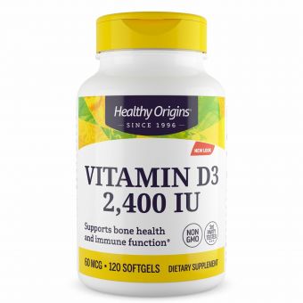 Витамин Д3, Vitamin D3, Healthy Origins, 2400 МЕ, 120 капсул