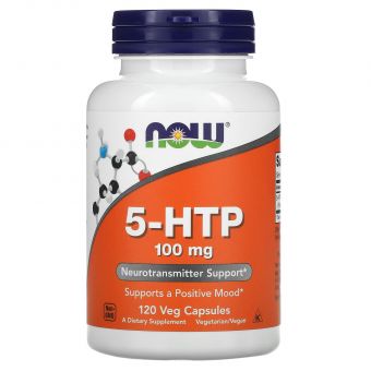 5-HTP, 5-гидрокситриптофан, 5-HTP, Now Foods, 100 мг, 120 вегетарианских капсул