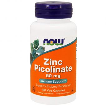 Піколінат цинку, Zinc Picolinate, Now Foods, 50 мг, 120 вегетаріанських капсул