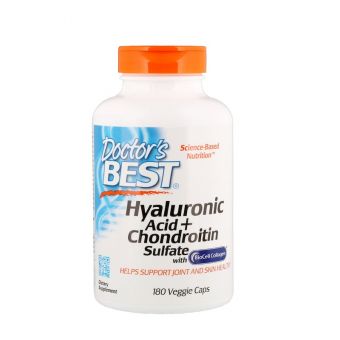 Гиалуроновая кислота и хондроитин,  Hyaluronic Acid, Doctor's Best, 180 кап.