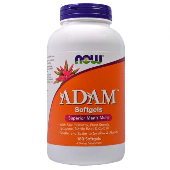 Витаминный комплекс Адам, ADAM Men's Multi,  Now Foods, для мужчин, 180 гелевых капсул