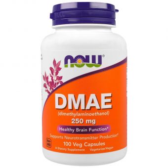 DMAE (Диметиламиноэтанол), Now Foods,  250 мг, 100 вегетарианских капсул