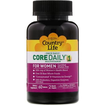 Витамины для женщин, Multivitamins, Country Life, 1 в день, 60 таблеток