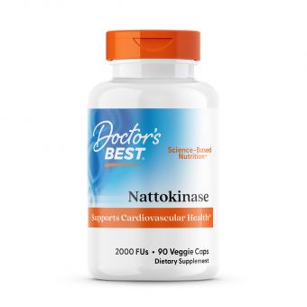 Наттокиназа, Nattokinase, Doctor's Best, 2.000 FUs, 90 капсул 