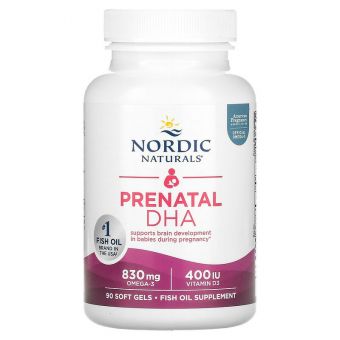 Рыбий жир для беременных, Prenatal DHA, Nordic Naturals, 500 мг, 90 капсул