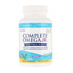 Рыбий жир для подростков, Complete Omega Junior, Nordic Naturals, от 6 до 12 лет, лимон, 283 мг, 90 мини капсул