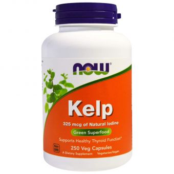 Ламинария, Kelp, Now Foods, 250 вегетарианских капсул