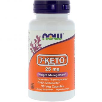 7-кето Дегідроепіандростерон, 7-KETO, Now Foods, 25 мг, 90 вегетаріанських капсул