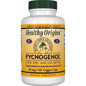 Пикногенол, Pycnogenol, Healthy Origins, 30 мг, 60 капсул