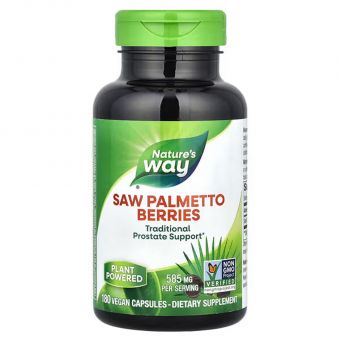 Со Пальметто, Saw Palmetto, Nature's Way, ягоды, 585 мг, 180 веганских капсул