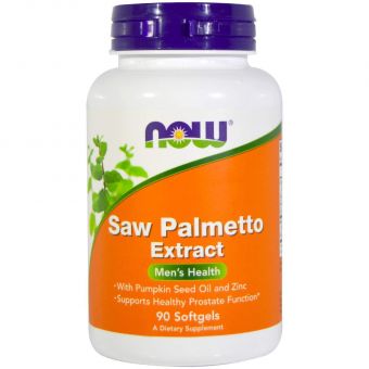 Со Пальметто с маслом семян тыквы и цинком, Saw Palmetto, Now Foods, мужское здоровье, экстракт, 160 мг, 90 гелевых капсул