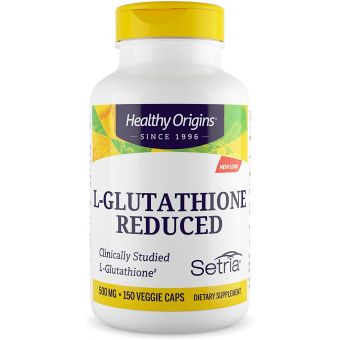 Глутатіон, L-Glutathione, Healthy Origins, Setria, знижений, 500 мг, 150 капсул