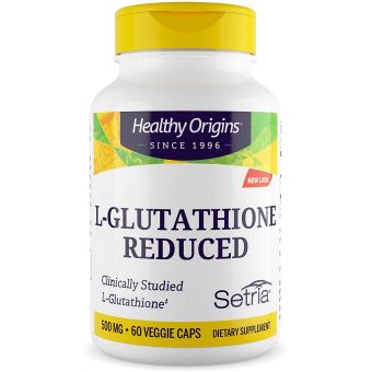 Глутатион, L-Glutathione, Healthy Origins, Setria, пониженный, 500 мг, 60 капсул