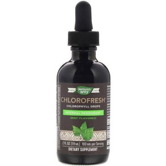 Рідкий хлорофіл, Chlorophyll Drops, Nature's Way, смак м'яти, 59 мл.