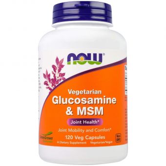 Глюкозамин и МСМ, Glucosamine & MSM, Now Foods, 120 вегетарианских капсул