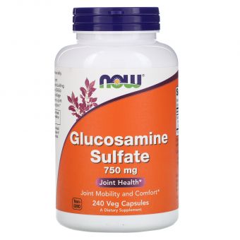 Глюкозамін сульфат, Glucosamine Sulfate, Now Foods, 750 мг, 240 рослинних капсул