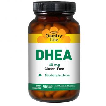 ДГЭА (дегидроэпиандростерон), DHEA, Country Life, 10 мг, 50 капсул