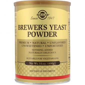 Пивные дрожжи, Brewer's Yeast, Solgar, порошок, 400 гр.