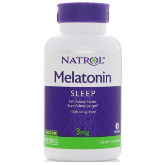 Мелатонин, Melatonin, Natrol, 3 мг, 240 таблеток