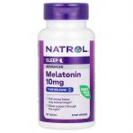 Мелатонин, Melatonin, Natrol, медленное высвобождение, 10 мг, 60 таблеток