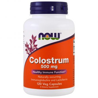 Колострум, Colostrum, Now Foods, 500 мг, 120 вегетаріанських капсул