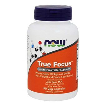 Тру Фокус, True Focus, Now Foods, 90 вегетарианских капсул.