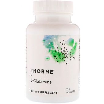  L- глютамин, L-Glutamine, Thorne, 90 капсул