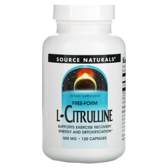 L-цитруллин, L-Citrulline, Source Naturals, 125 мг, 120 капсул