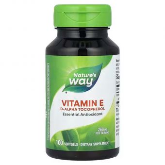 Витамин Е, Vitamin E, Nature's Way, 268 мг, 100 гелевых капсул