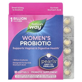 Пробиотики, Probiotic Pearls Women's, Nature's Way, для женского здоровья и пищеварения, 30 капсул