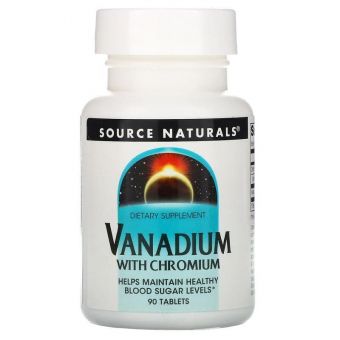 Хром і ванадій, Vanadium with Chromium, Source Naturals, 90 таблеток